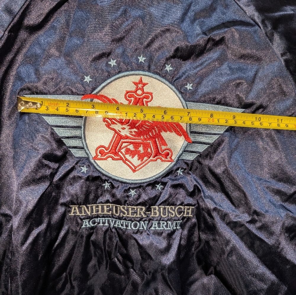 Anheuser-Busch Activation Army Satin Jacket XL - Picture 6 of 7